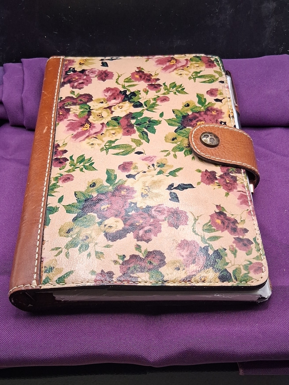 Patricia Nash "Chieti" Leather Agenda/Planner-Antique Rose